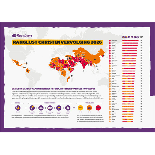 Ranglijst christenvervolging 2026 A2 poster