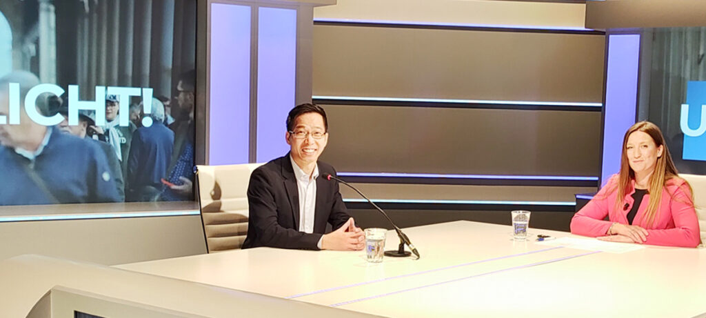 Timothy Cho in het programma Uitgelicht