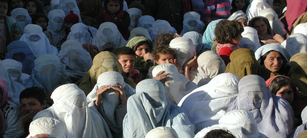 Bedekte vrouwen in Afghanistan