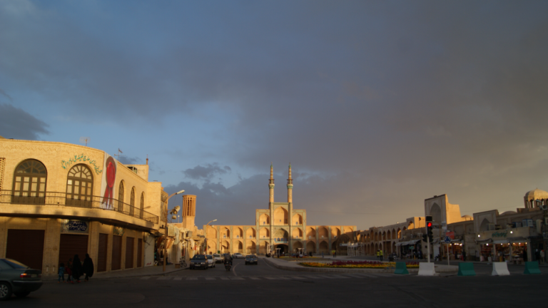 Avondlucht in Iran.