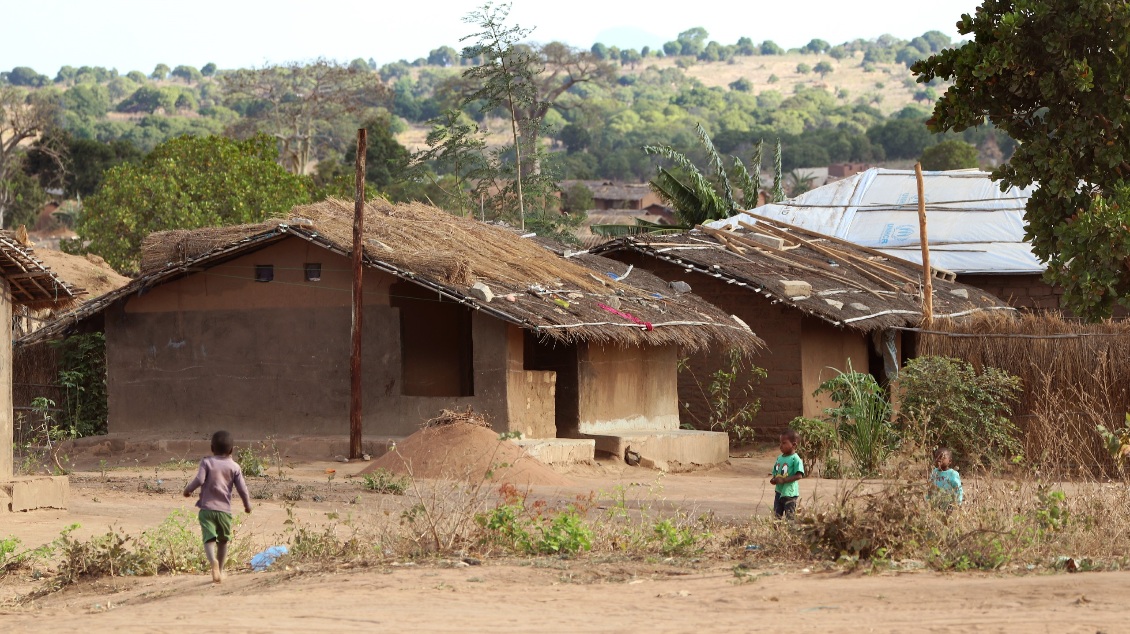 Plattelandsdorp in het noorden van Mozambique