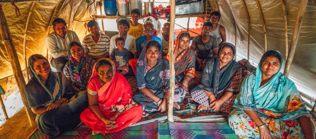 Groep christenen in India