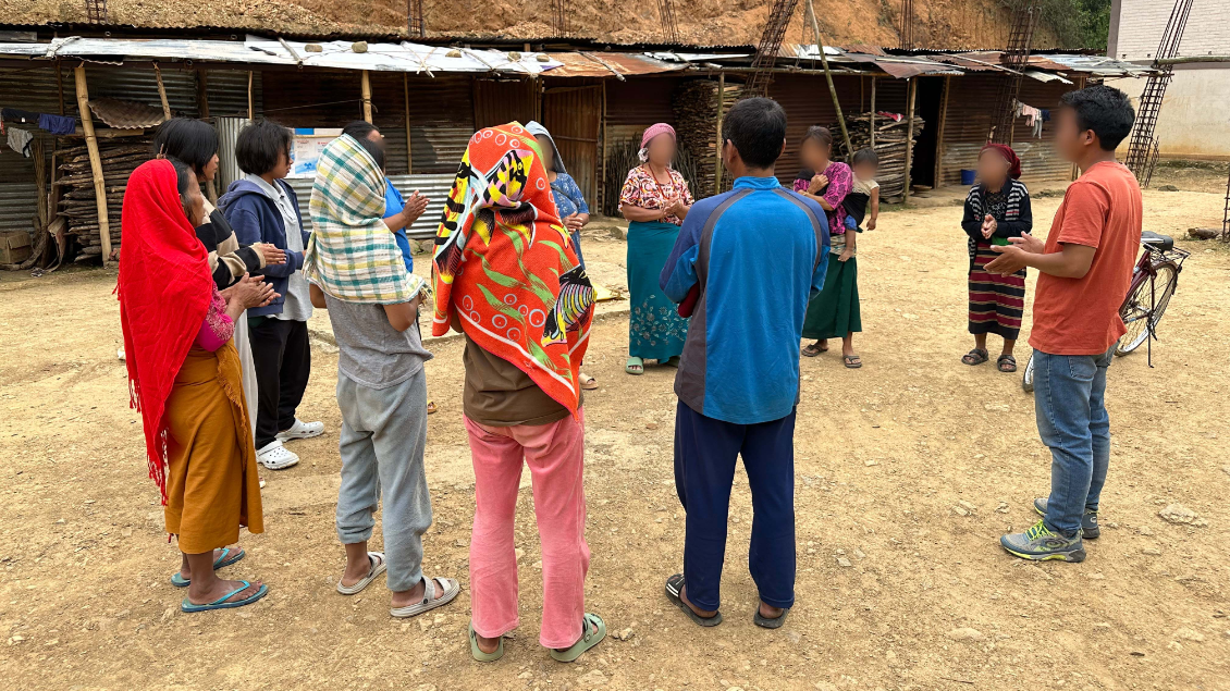 Zingende christenen in Manipur