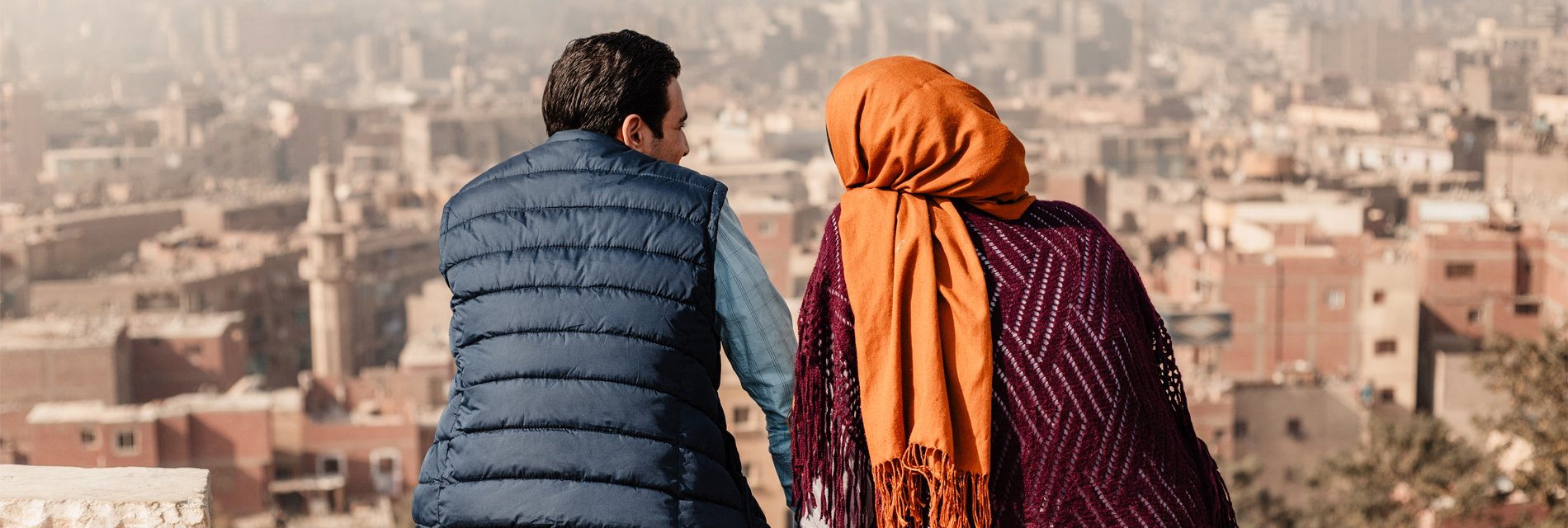 Tunesië moslims in het park