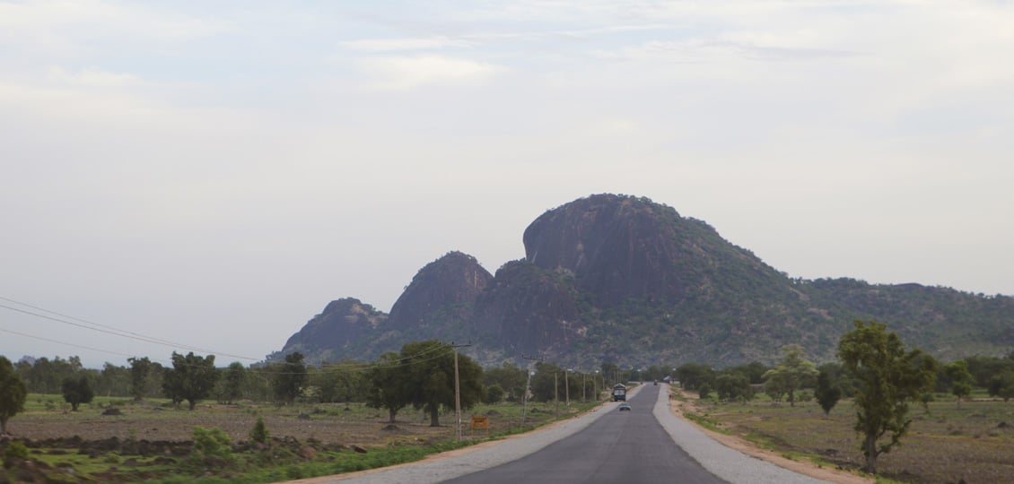 Landschap in het noord-oosten van Nigeria, een gebied dat veel te lijden heeft onder aanvallen van Boko Haram