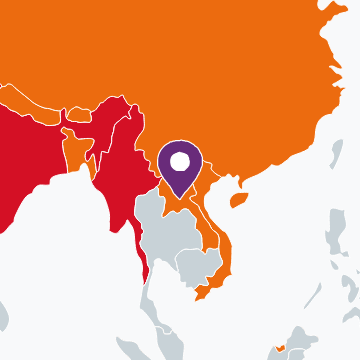 Kaart van Laos