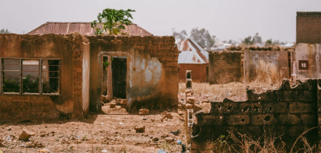 Kapot huis in Plateau State