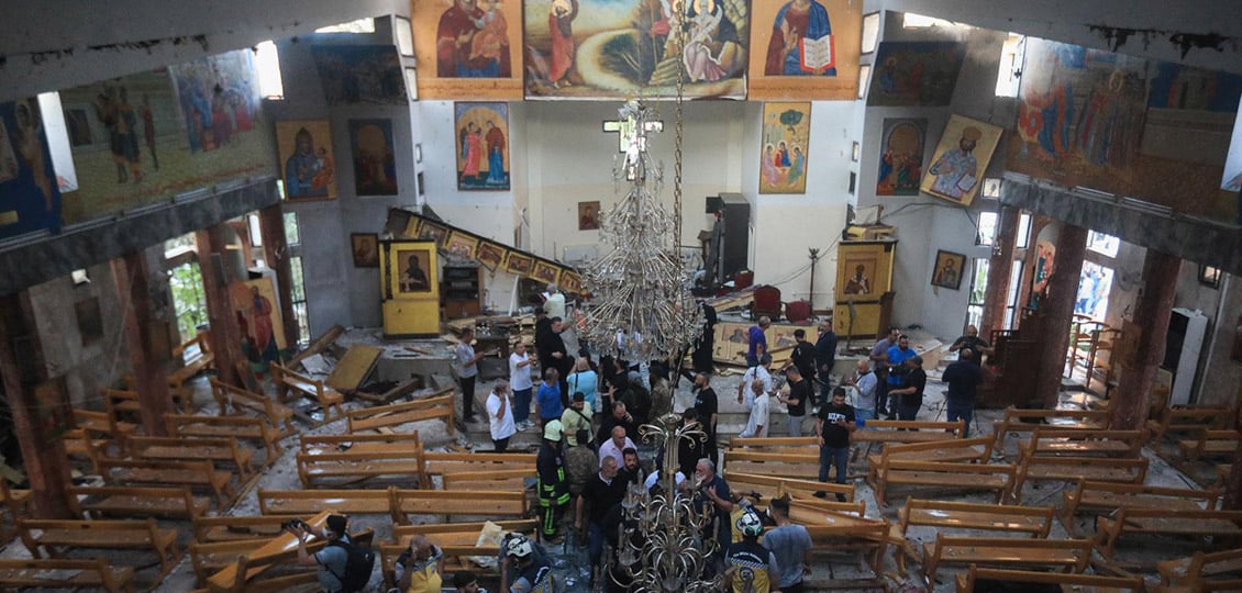 Terreuraanslag kerk keiharde klap voor christenen in Syrië - Foto: AFP