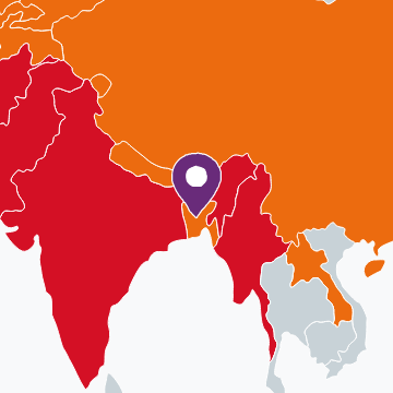 Kaart van Bangladesh