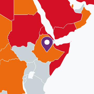 Kaart van Ethiopië