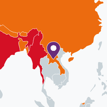 Kaart van Laos