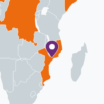 Kaart van Mozambique