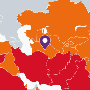 Kaart van Turkmenistan